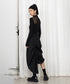 Drawstring Ruched Slit Skirt